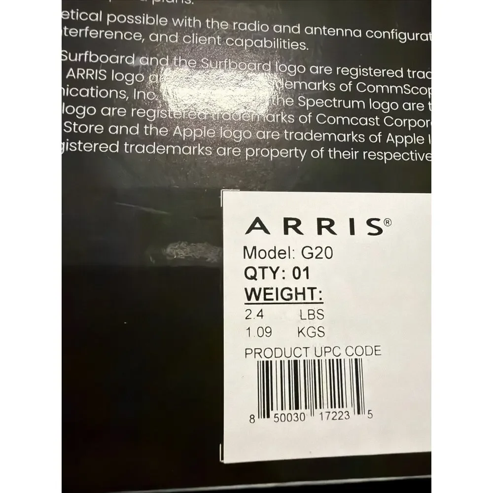 Arris (G20) - Cable Modem Router Combo -missing Quick Start Guide - Picture 2 of 5